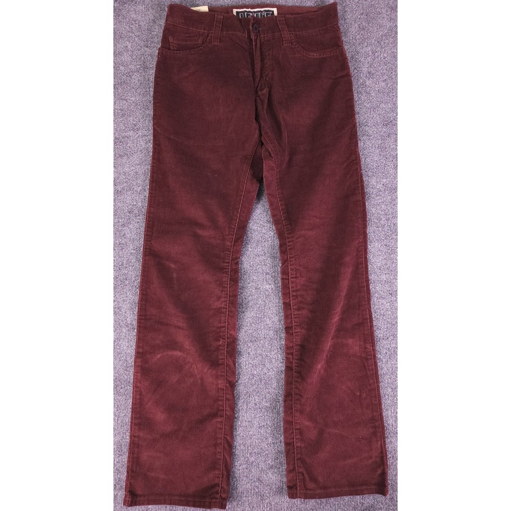 VTG Levis 514 Men 30x32 Straight Fit Jeans Stretch Burgundy Corduroy Pants New